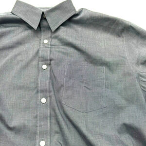 UNTUCKit XL Dress Shirt‎ Dark Blue Mini Check Wrinkle Free Button Up Long Sleeve
